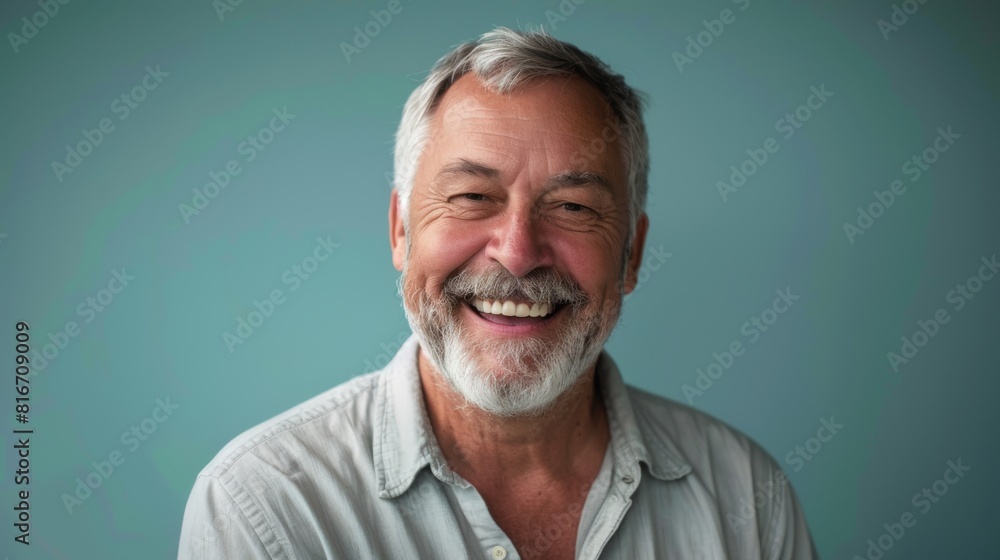 Obraz premium A Senior Man with a Bright Smile