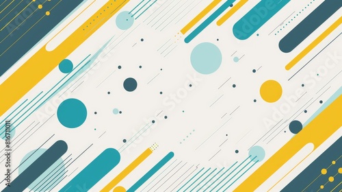 Abstract background with colorful Elements on a white, yellow, and Green color palette