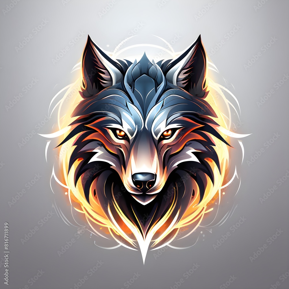 Fototapeta premium magic wolf Logo