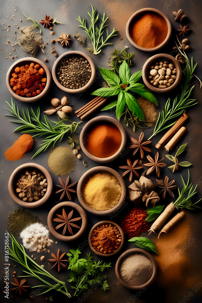 variety of spices