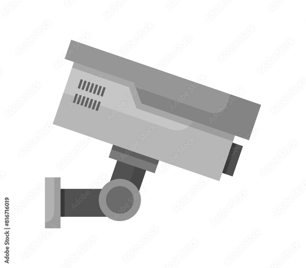 Vector of a black security camera against a white background Vector of a black security camera against a white background