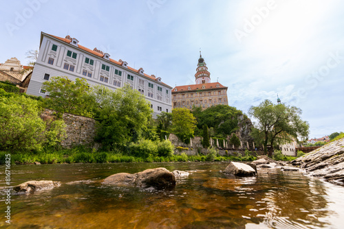 The ancient town and castle of Cesky Krumlov registered in the UNESCO list