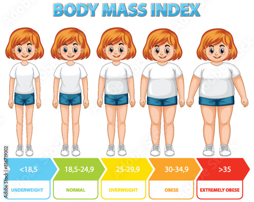 Visual representation of BMI categories and ranges