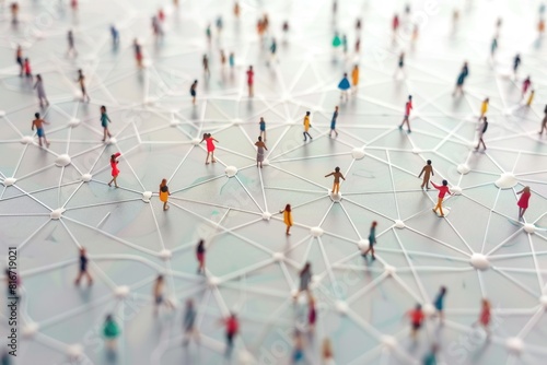 Group of individuals forming a circle, suitable for team building concept