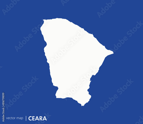 Ceará state map. Federative unit of Brazil. Vector map for any needs.	