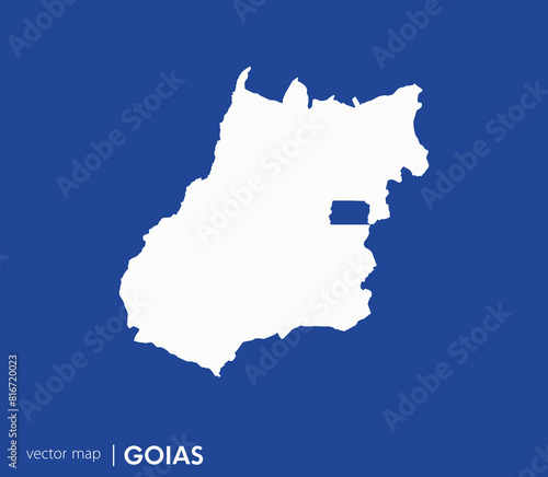 Goiás state map. Federative unit of Brazil. Vector map for any needs.	