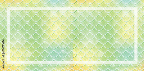 Gradient scale pattern in green and yellow hues