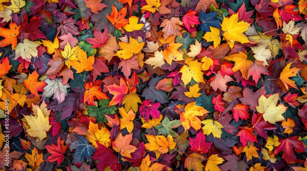 Autumn Leaves Creating a Colorful Carpet on the Ground Autumn Leaves Creating a Colorful Carpet on the Ground
