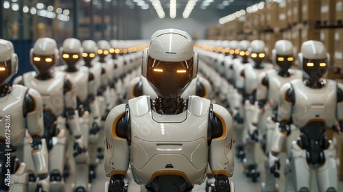 Many identical AI robots 