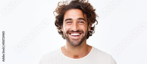 A smiling handsome man in a...