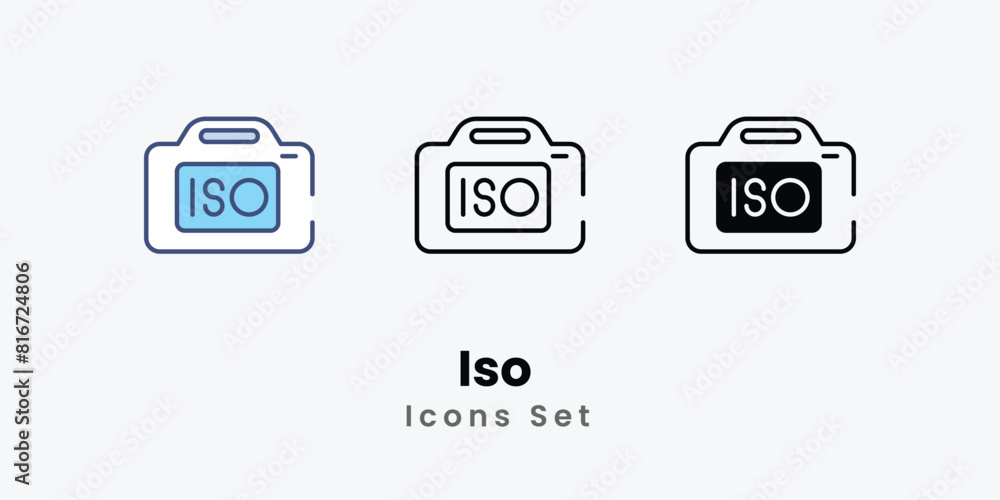 Iso Icons thin line and glyph vector icon stock illustration Iso Icons thin line and glyph vector icon stock illustration