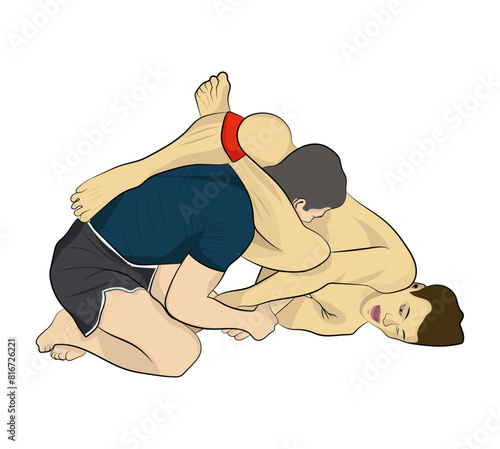 Triangle choke  brazilian jiu jitsu fight photo