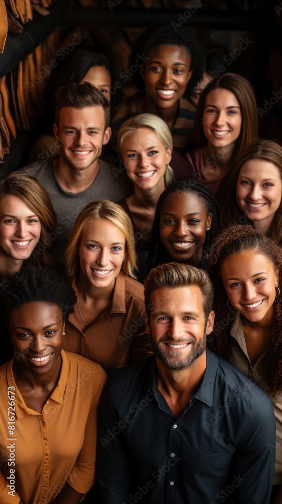custom made wallpaper toronto digitalPortrait of a Happy Diverse Group of Smiling People Posing Together