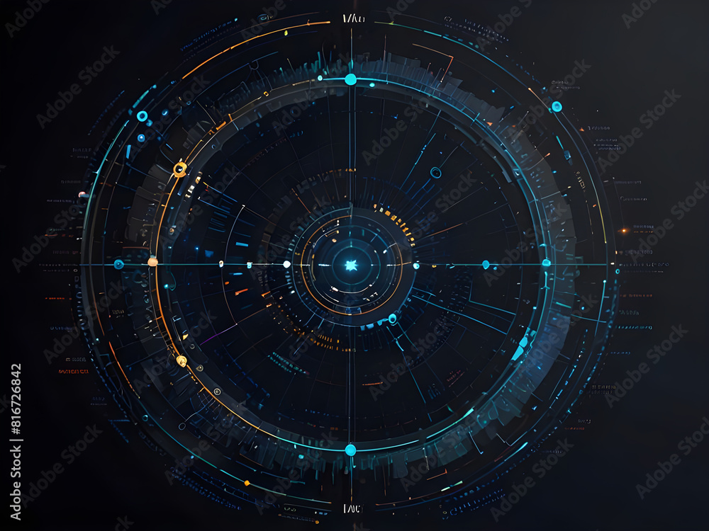 Data visualization, data network, sound waves effect or abstract technology background ai generative Data visualization, data network, sound waves effect or abstract technology background ai generative