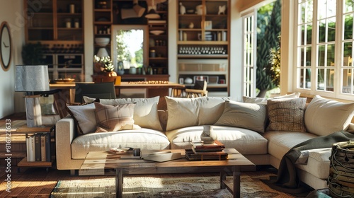 Inviting Cozy Living Room with Plush Sofas