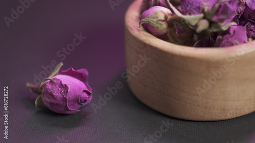 Rose bud background for food advertisement