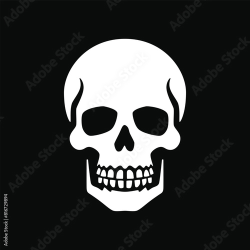 Human skull icon vector illustration
