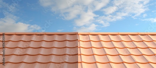 There is a copy space image of a roof