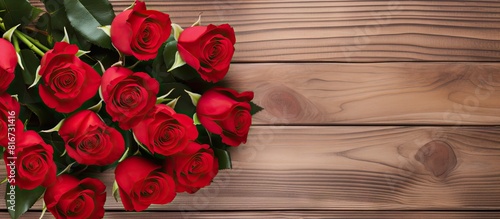 A copy space image of red r...