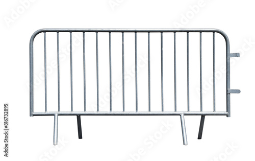 Tableau sur toile Crowd control barrier isolated on the transparent background