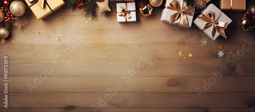 Top view of a festive Chris...