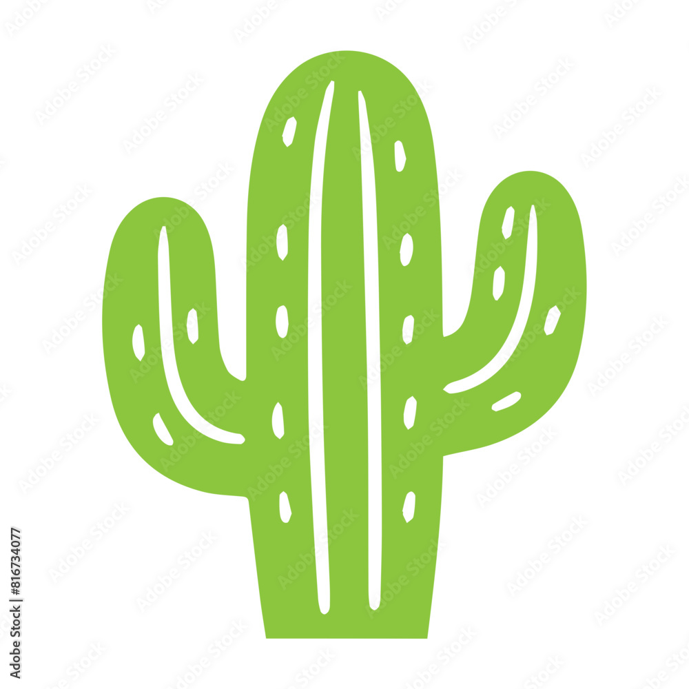 hand draw cactus plant flat design hand draw cactus plant flat design