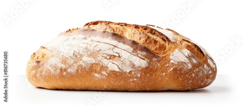 A copy space image of freshly baked bread against a plain white background