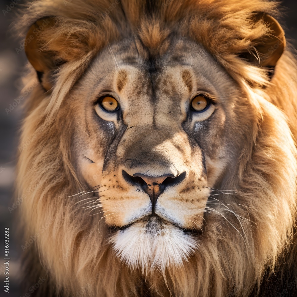 Naklejka premium portrait_of_a_majestic_lion