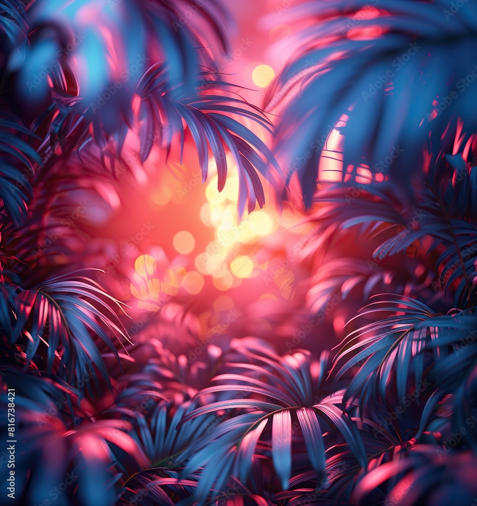 Detailed photo of a variety of plants, perfect for botanical projects. Neon purple and pink purple toned. Detailed photo of a variety of plants, perfect for botanical projects. Neon purple and pink purple toned.