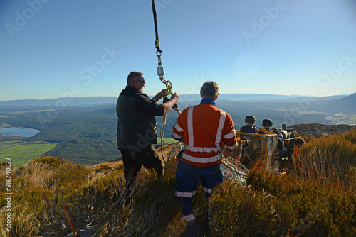 drilling a hole on the summit
