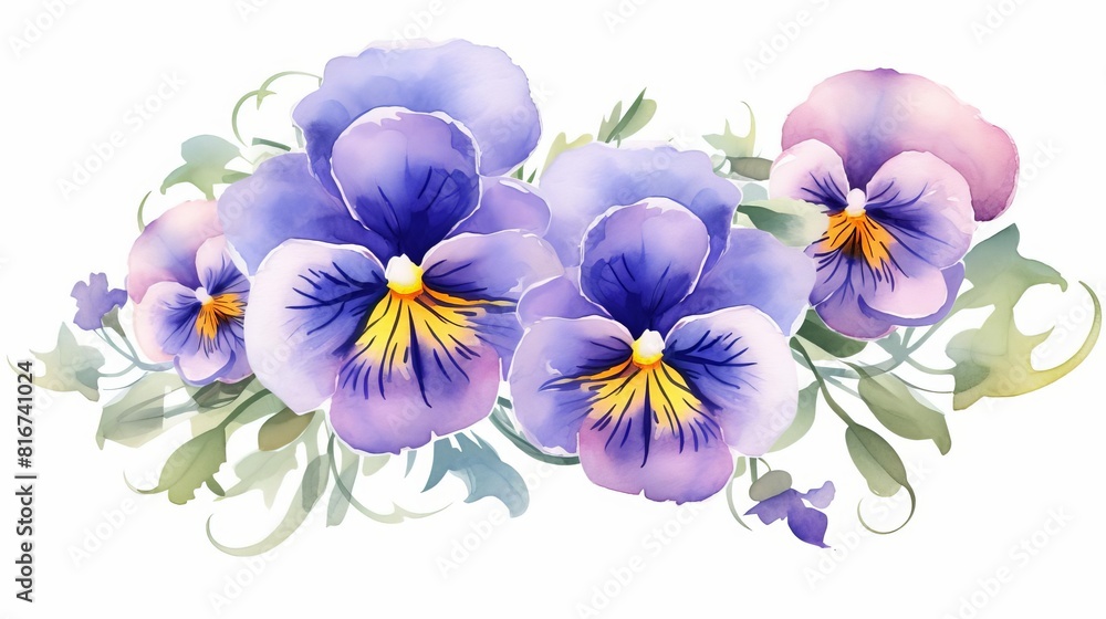 A bouquet of purple flowers with yellow centers A bouquet of purple flowers with yellow centers