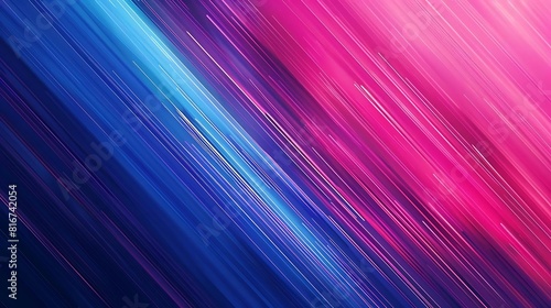 Blue and pink abstract background with glowing diagonal lines.