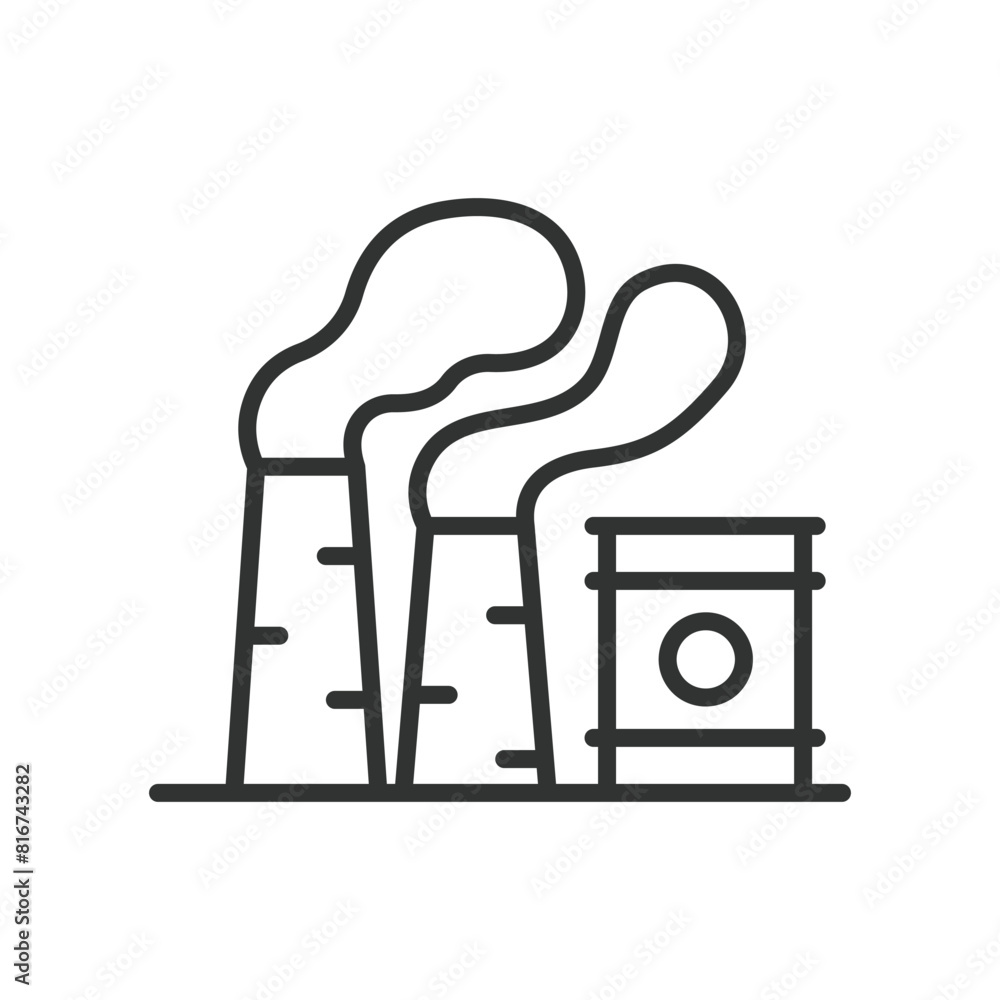 Air pollution, in line design. Air, pollution, environment, smog, contamination, emissions on white background vector. Air pollution editable stroke icon. Air pollution, in line design. Air, pollution, environment, smog, contamination, emissions on white background vector. Air pollution editable stroke icon.