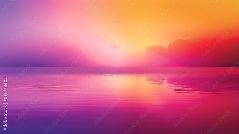 The image is a beautiful sunset over a calm sea The image is a beautiful sunset over a calm sea