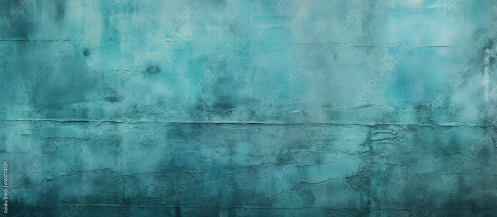 A textured teal colored abstract wall creates a captivating background with various shades offering ample copy space for images A textured teal colored abstract wall creates a captivating background with various shades offering ample copy space for images