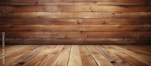 Side view of parallel wooden boards making up the flooring serving as a background in the copy space image