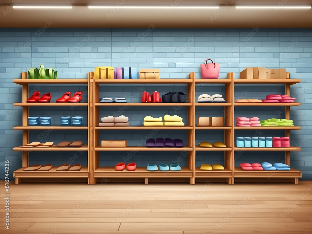 Shoppping Rack Texture Grocery store, clothing shop, marker or supermarket long, wooden rack ...