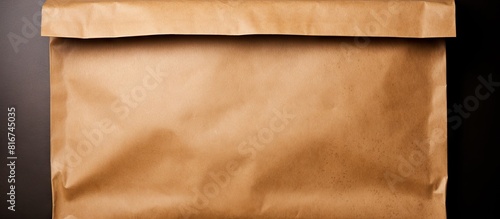 Top view of a brown paper b...