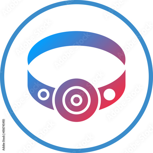 Vector Design Head Lamp Icon Style