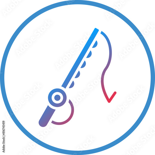 Vector Design Fishing Rod Icon Style