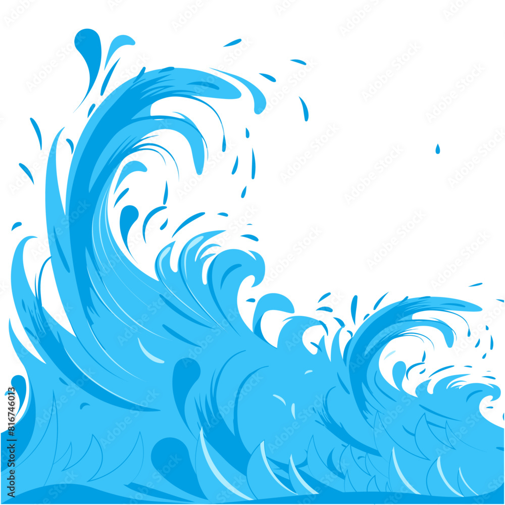 Blue Water Sea Waves vector Background blue ocean a blue wave with the word splash on it. Blue Water Sea Waves vector Background blue ocean a blue wave with the word splash on it.