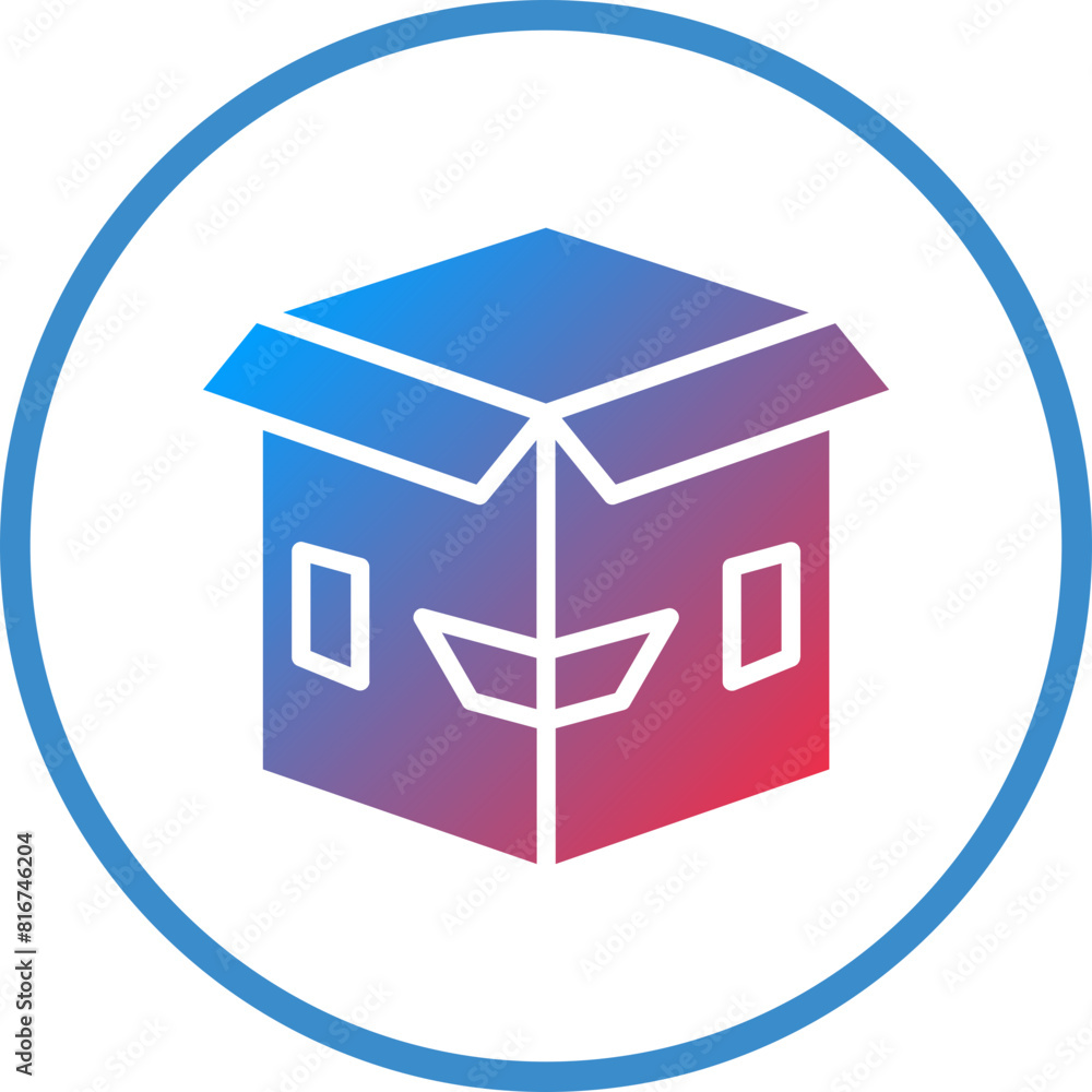 Vector Design Box Opened Icon Style Vector Design Box Opened Icon Style
