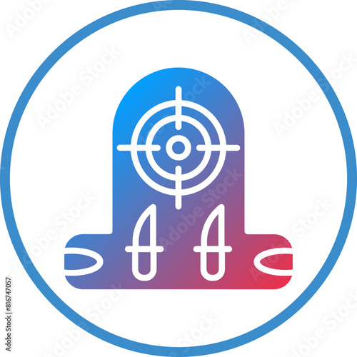 Vector Design Red Dot Sight Icon Style