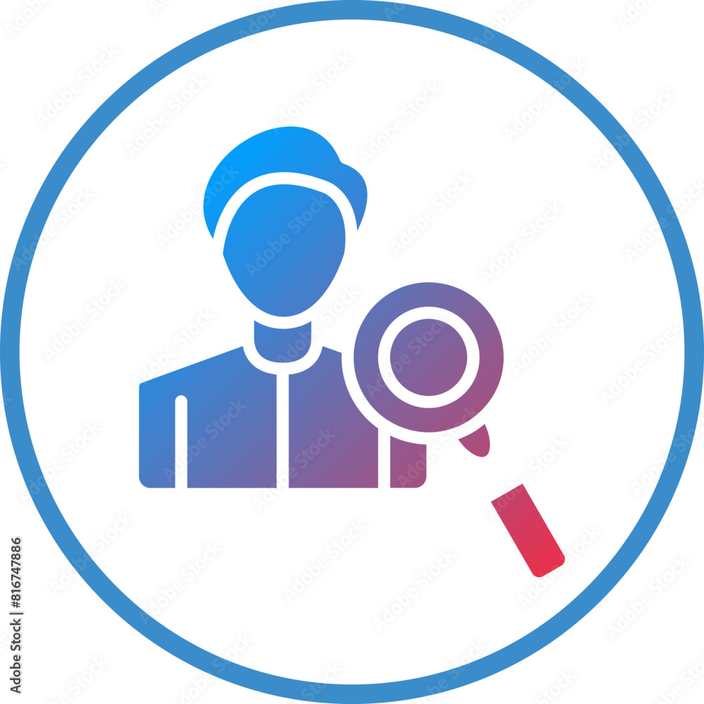 Vector Design Employee Search Icon Style Vector Design Employee Search Icon Style