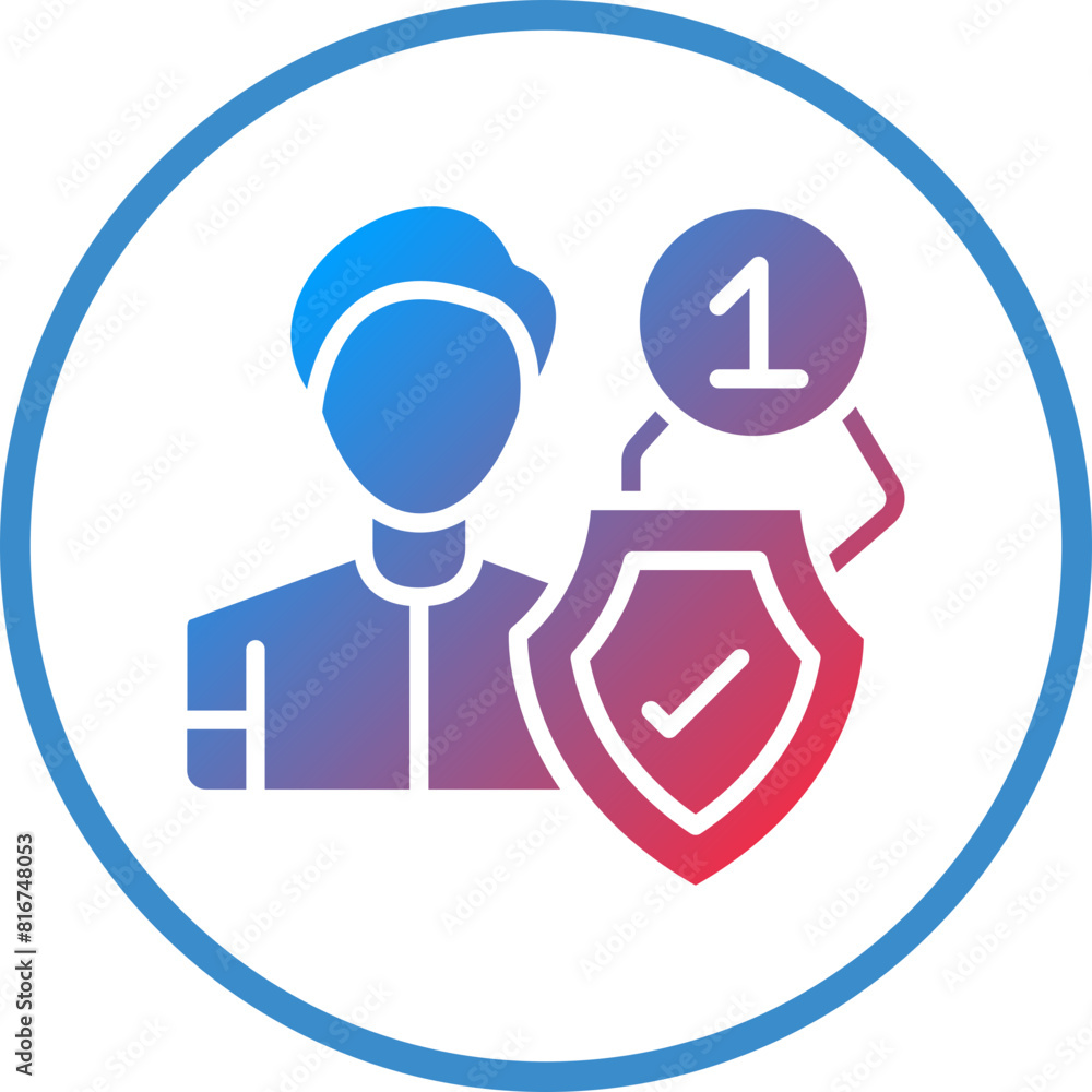 Vector Design Individual Insurance Icon Style Vector Design Individual Insurance Icon Style