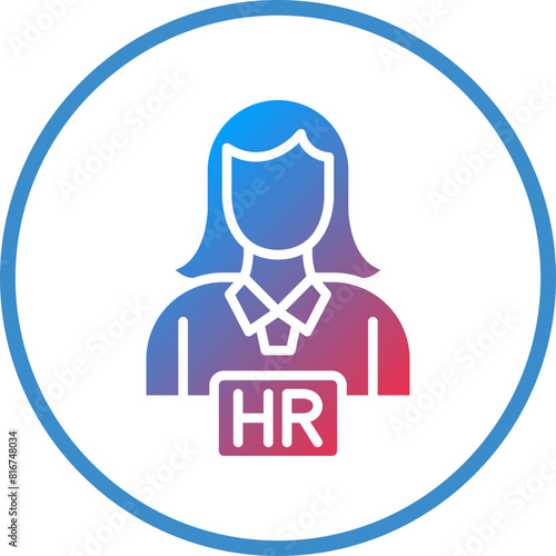 Vector Design Hiring Manager Female Icon Style