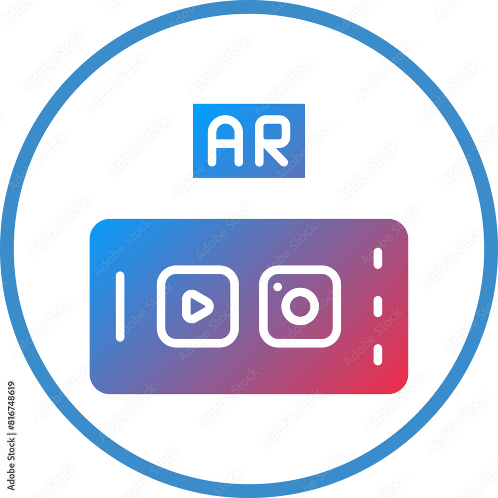 Vector Design Ar Social Icon Style Vector Design Ar Social Icon Style