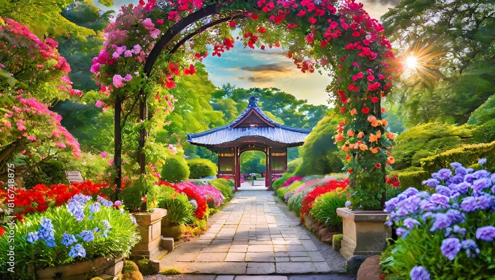 japanese garden in spring