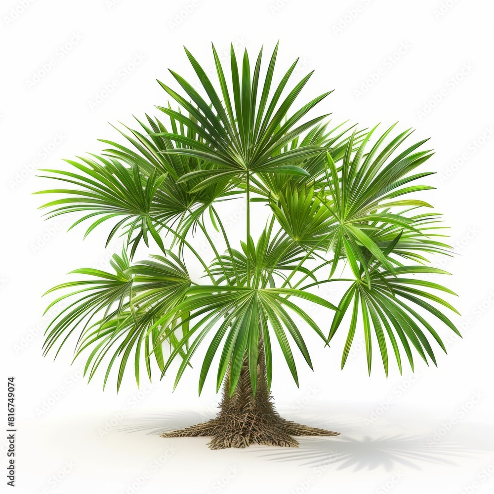 Obraz premium Realistic palm tree isolated on a white background for design purposes