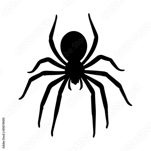 spider black silhouette design logo